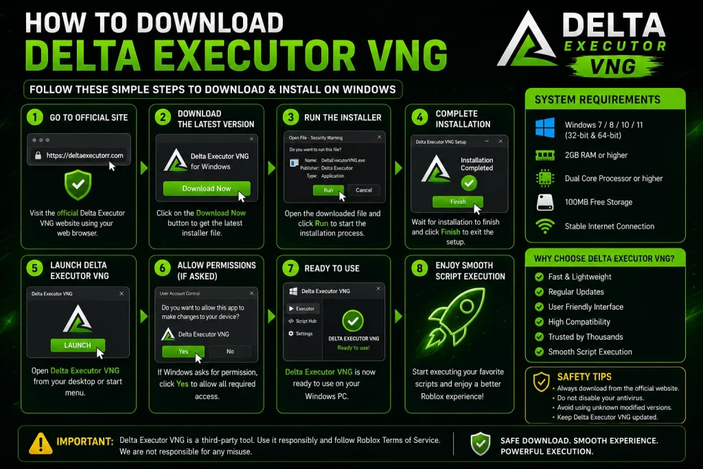 How To Download Delta Executor VNG on Windowss
